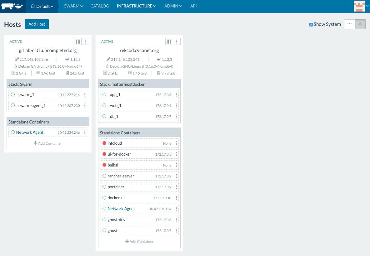 Nodes (Hosts) in Rancher